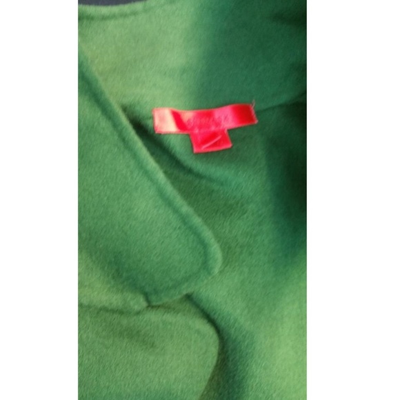 Shamask Forest Green Open Front Wool Jacket 1 - Picture 6 of 6